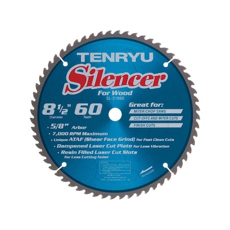 Muebles Para El Hogar Silencer 8.5 in. Dia. x 0.63 in. Steel Saw Blade - 60 Teeth MU3324488